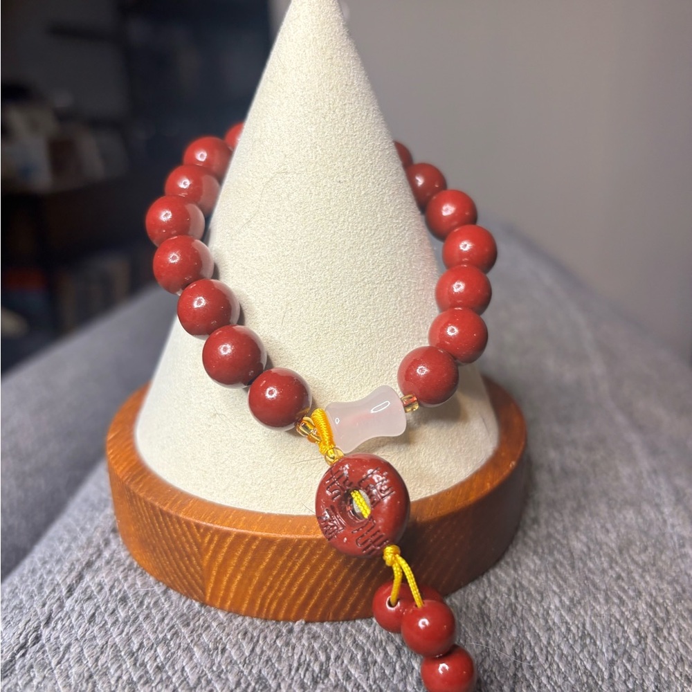 Cinnabar Beaded Bracelet